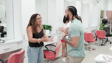 Sneaky Salon Cockdown - Violet Starr , James Angel