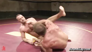 Muscled Studs Dirk And Jessie Have A Heated Rematch In The Naked Kombat Ring