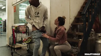 Leila Larocco Takes On Stranger's Massive BBC At The Grocery Store - Leyla Black