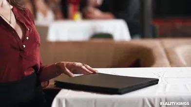 Fucking At The Italian Restaurant - Violet Gems, Justine Jakobs, Jimmy Michaels