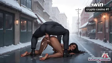 Sexy Business Suit Seduction on a Snowy Street - Naked Hardcore Orgy!