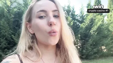 HARDCORE PORN VLOG - Birthday hookup with a scorching towheaded outdoors - monst