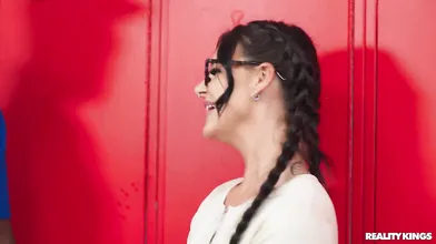 Nerdy College Girl Fucks The Football Coach
