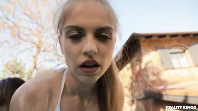 Bonnie Dolce's Tight Cunt Gets Banged In The Garden