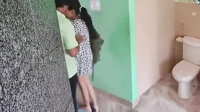 Indian College Lover Sneaky Sex At Toilet