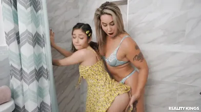 Stepmother And Nerdy Man Sharing Study Buddy's Wet Pussy Xxlayna Marie & Misty Meaner