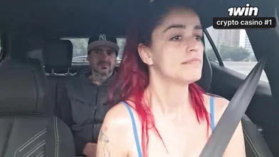 Sexy app driver provides greedy passenger with a wild ride - Brazil porn!