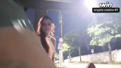 Risky getting off at the bus stop next to the super hot girl!