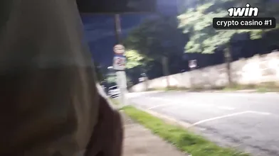 Risky getting off at the bus stop next to the super hot girl!