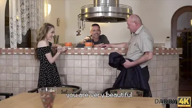 Old Daddy Creampies Step Son\'s New Girlfriend After Amazing Sex - Tanata Trash