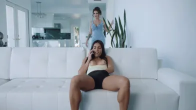 Caught my slut babysitter touching her self