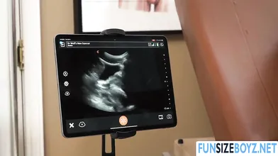 Watching my doctors dick inside my ass in monitor