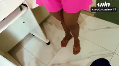 Neighbor asked me for sugar and got milk in her mouth, after having her cooch po