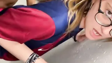 Sexy Football Fan Takes 2 BBCs At The Stadium