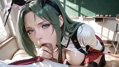 Hot college hottie in class pulls you into deep sex (AI)
