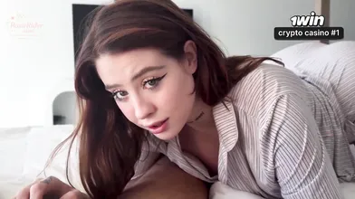 Stunning Russian mega-slut cowgirls phat tits and blowjob, sloppy bang-out with