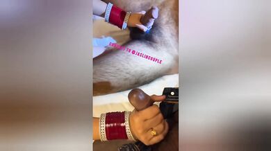 Jaslin kaur giving BJ to hubby and client