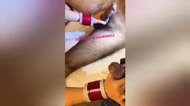 Jaslin kaur giving BJ to hubby and client