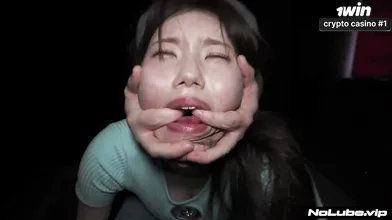 Asian teens submit to harsh threesome, craving man-meat and reaching orgasm in t