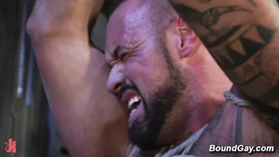 Bound Hunk Gets Wild Alley Relief