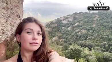 Outdoor fucky-fucky with a mountain doll in Argentina. Amateur oral pleasure lea