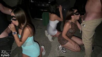 Esposas gangbang al aire libre