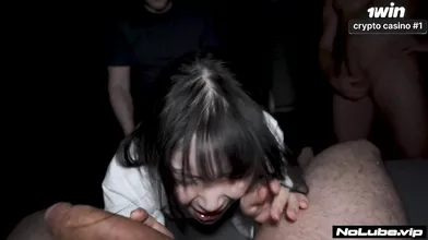 Japanese cutie gets gangbanged for the 1st time - amazing HD porn!