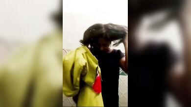 Gouthami Reddy Manthena bathroom video xxx removing Black bra showing boobs