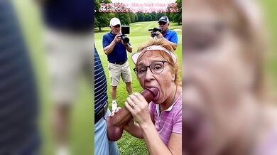 Golf Course Slut Cathy Golf Blowjob Filmed Sucking Off Cock Porn on The Fairway