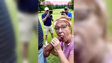 Golf Course Slut Cathy Golf Blowjob Filmed Sucking Off Cock Porn on The Fairway