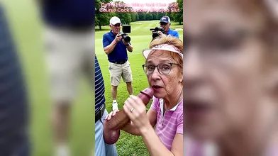 Golf Course Slut Cathy Golf Blowjob Filmed Sucking Off Cock Porn on The Fairway