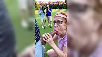 Golf Course Slut Cathy Golf Blowjob Filmed Sucking Off Cock Porn on The Fairway