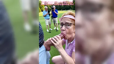 Golf Course Slut Cathy Golf Blowjob Filmed Sucking Off Cock Porn on The Fairway