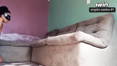 Submissive stepdaughter in deep throat, peed and sniffing spunk (03/28/21) part