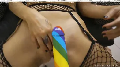 Busty, Big-Ass Jaclyn's Dick/Dildo DP