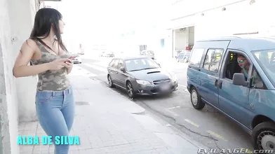 Giant Cock Seduces Latina Street Slut
