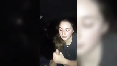 Sexy Annoyed Girlfriend Gives A Wonderful Sloppy Blowjob In Car