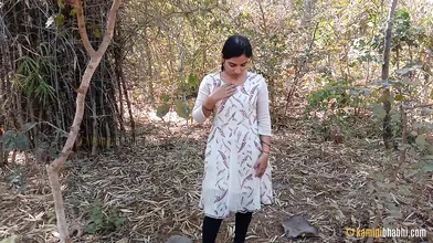 Beautiful Indian Wife Kamini Outdoor Striptease Solo Sex