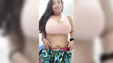 Gouthami reddy manthena removing bra showing her Big milky boobs in bathroom vid