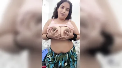 Gouthami reddy manthena removing bra showing her Big milky boobs in bathroom vid