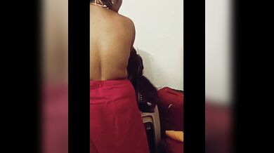 Aunty sexy dress change
