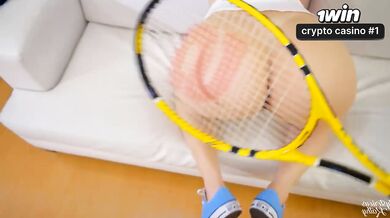 Horny Big Booty Tennis Player Gets Fucked After Her Tennis Lesson (Cum on Tits)
