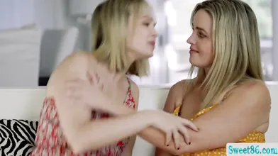 Naughty lesbians enjoy fingering their pussies