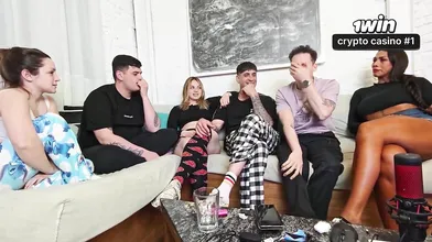 Amateur fuck-fest follows as friends turn game night into group fuck-a-thon part