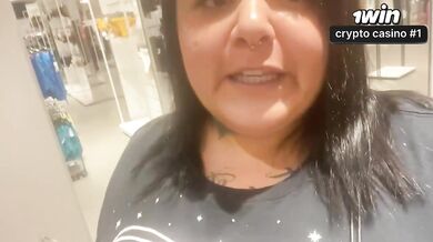 Bbw in garb store changing room