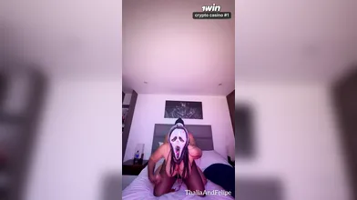 Ghostface nachos-loads my 18 y/o Colombiana culonas, creampies my ass fucking on
