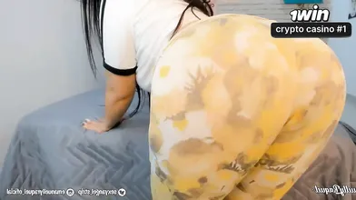 Sexy ginormous bootie and huge breasts latina from brazil attempt on drag taut y