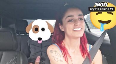 Wild app driver sees car hook-up with Brazil mega-slut and her deepthroat blowag