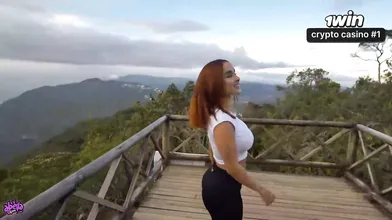 Abella Olsen deep throats in the mountains, enjoys my cum! Naughty stepsister en