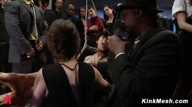 Asian girl public gangbang fuck
